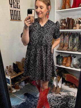 Jersey Horse Shoe Print Mini Dress ✙NWT✙
